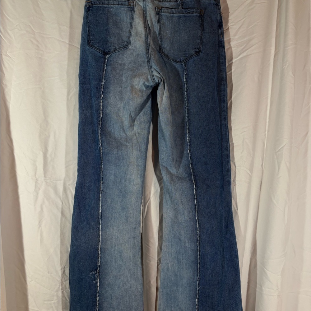 Rue21 Two-Tone Blue Flare Jeans - Picture 2 of 6
